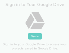 Google Drive sign in button